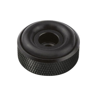 Gerätefüsse mit Rändelung mini Aluminium schwarz/silber 4er-Set