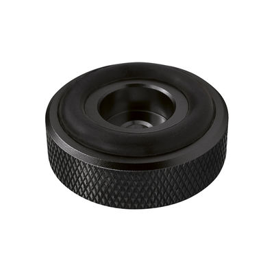 Gerätefüsse mit Rändelung midi Aluminium schwarz 4er-Set