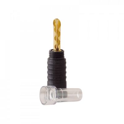 Bananen Hohlstecker schwarz/rot